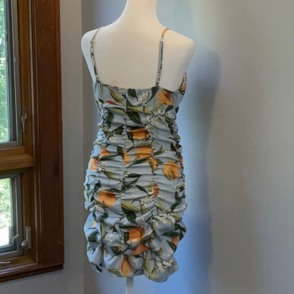 Cider Orange and Green Floral Mini Dress - Picture 9 of 9
